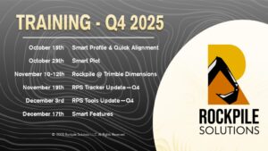 Rockpile's Q4 of 2025 Training Webinar Schedule Graphic